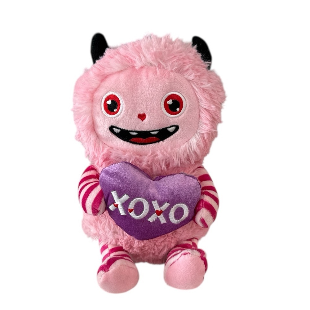 Dream Pink Alien Hedgehog Monster Plush Lovey Stuffed Animal Valentine’s Doll